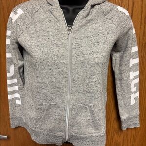 Justice Gray Zip-Up Hoodie